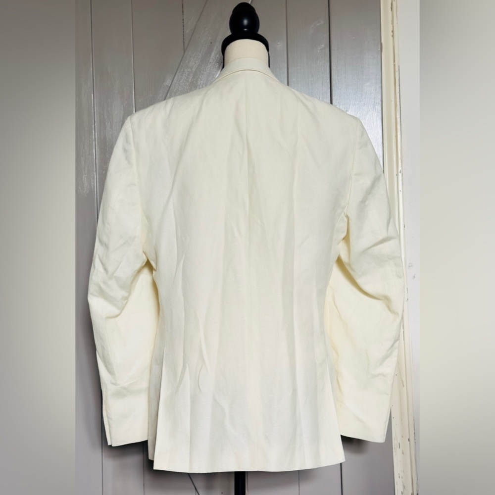 NWT Perry Ellis 40R Slim Fit Classic Off White Blazer - Picture 2 of 5